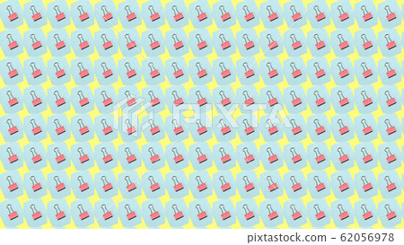 Four binder clips isolated on blue background. 62056978