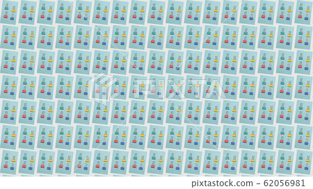 Four binder clips isolated on blue background. Four binder clips isolated on blue background. 62056981