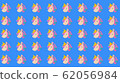 pink and blue unicorn on a trend classik blue background. 62056984