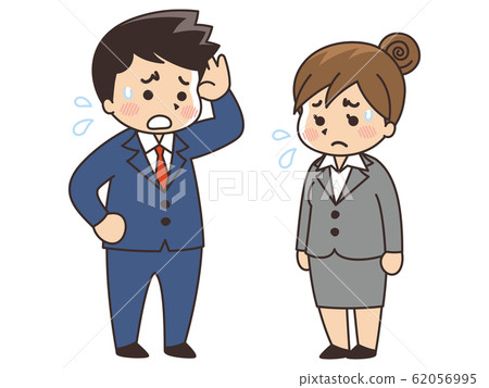 上班族表情不佳的男人和女人 上班族表情不佳的男人和女人 62056995