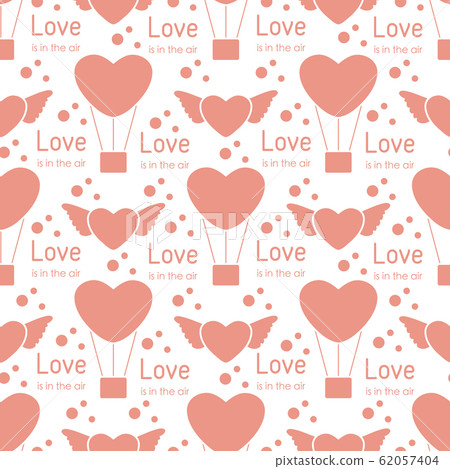 Vector seamless pattern Valentine's Day Love Heart - Stock Illustration ...