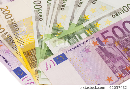 Different Euro banknotes 62057482
