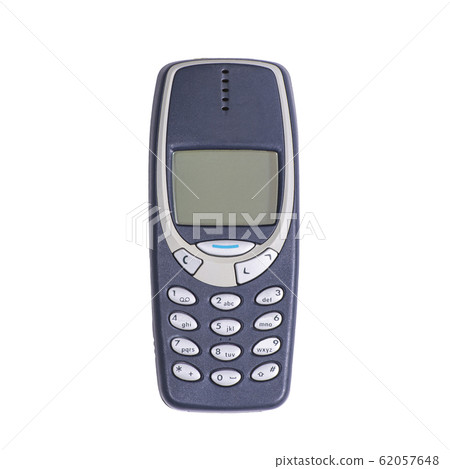Old mobile phone on a white background. Isolated Old mobile phone on a white background. Isolated 62057648