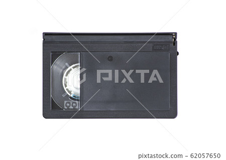 Old cassette for VHS camera on a white background Old cassette for VHS camera on a white background 62057650