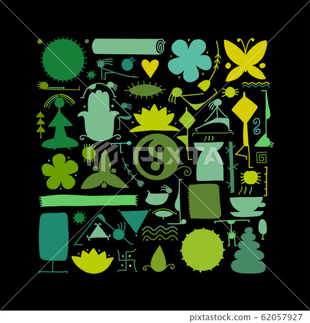 Yoga background for your design 62057927