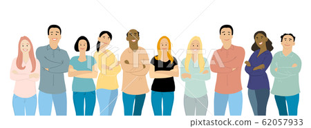 Business team and teamwork concept in flat design. 62057933