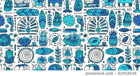 Sri Lanka art travel, tribal seamless pattern for Sri Lanka art travel, tribal seamless pattern for 62058036