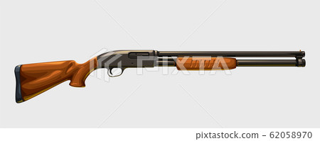 shotgun realistic isolated on white shotgun realistic isolated on white 62058970