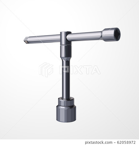 steel socket wrench on white 62058972