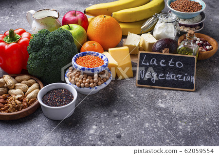 Lacto vegetarian diet concept. Healthy food 62059554