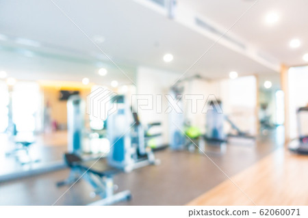 Abstract blur gym room interior with fitness equipment Abstract blur gym room interior with fitness equipment 62060071