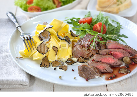 Fillet with truffles and pasta Fillet with truffles and pasta 62060495