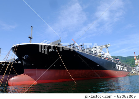 Cargo ship waiting for delivery at JMU Kure factory 62062809