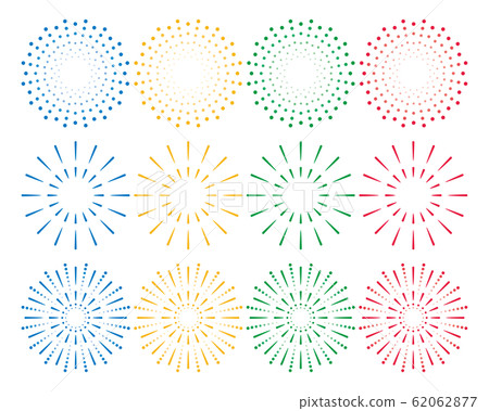 Four color fireworks vector material Four color fireworks vector material 62062877