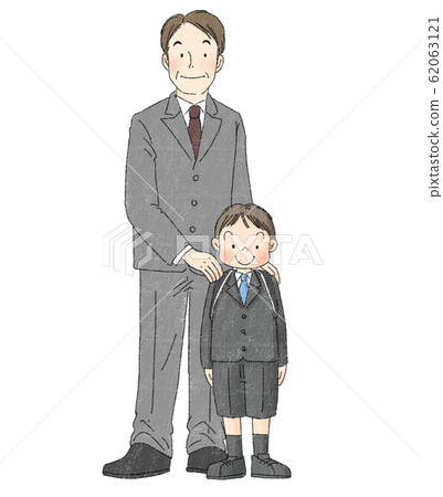 入學儀式親子男孩 入學儀式親子男孩 62063121