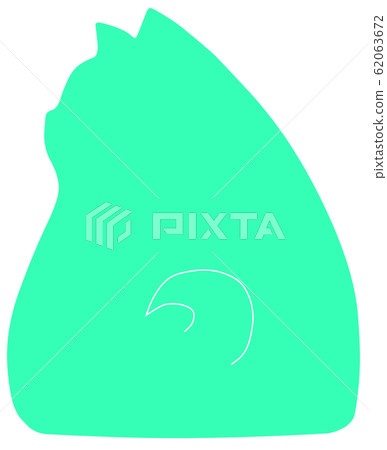 Dog silhouette looking back (turquoise) Dog silhouette looking back (turquoise) 62063672