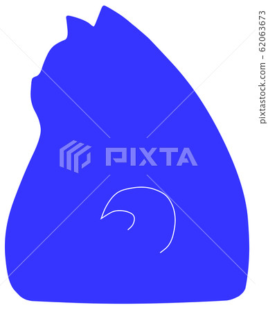 Dog silhouette looking back (dark blue) Dog silhouette looking back (dark blue) 62063673