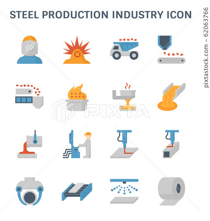 steel production icon 62063766