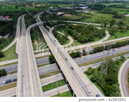 City transport cross junction asphalt road with City transport cross junction asphalt road with 62063831