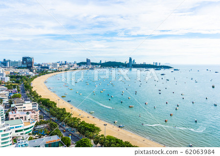 Pattaya Thailand - 26 July 2019 Beautiful landscape and cityscape of pattaya city in Thailand 62063984