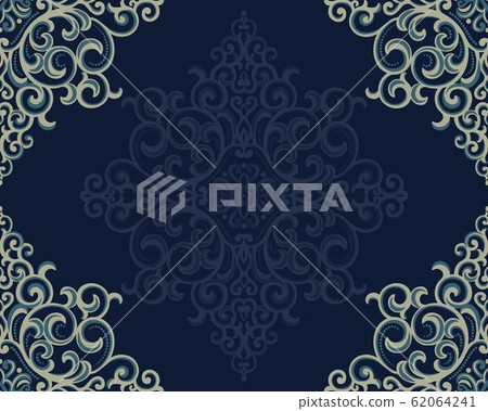 Abstract ornate palace baroque vintage abstract flower 62064241