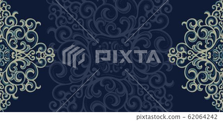 Abstract ornate palace baroque vintage abstract flower 62064242