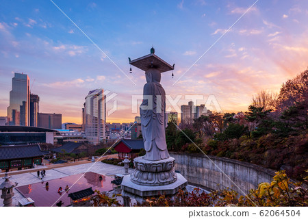bongeunsa temple in Seoul City,South Korea 62064504