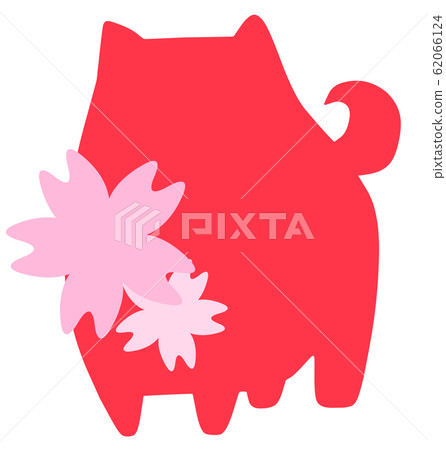 Pomeranian silhouette cherry tree (dark red) Pomeranian silhouette cherry tree (dark red) 62066124