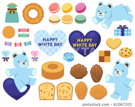白色情人節糖果圖圖標集 62067203