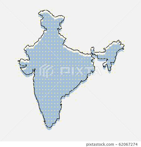 India asia country map background vector template - Stock Illustration ...