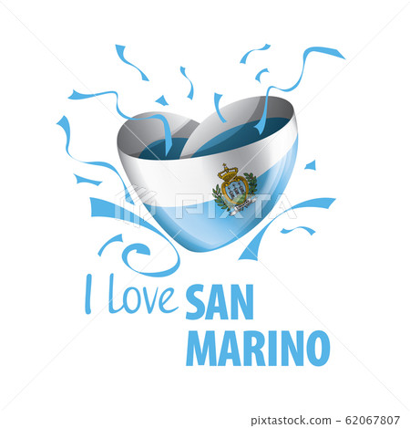 National flag of the San Marino in the shape of a heart and the inscription I love Salvador. Vector illustration National flag of the San Marino in the shape of a heart and the inscription I love Salvador. Vector illustration 62067807