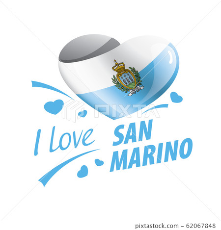 National flag of the San Marino in the shape of a heart and the inscription I love Salvador. Vector illustration National flag of the San Marino in the shape of a heart and the inscription I love Salvador. Vector illustration 62067848