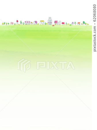 Nature landscape house watercolor 62068080