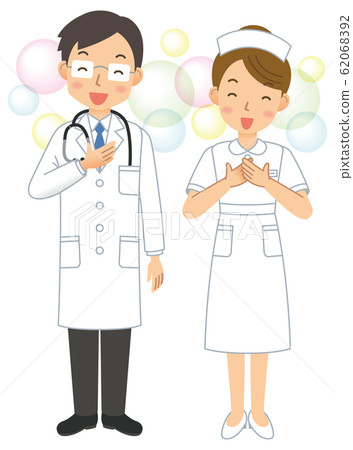 Doctor / Doctor / Nurse / Male / Female / Full body 62068392