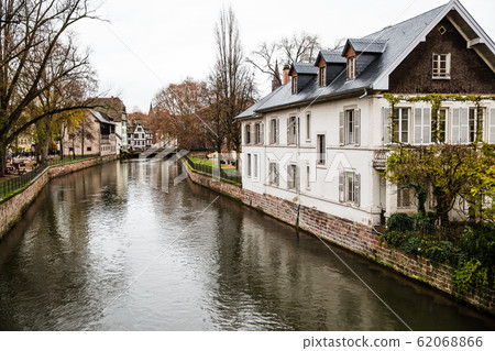 Water canal of Strasbourg, Alsace, France. Water canal of Strasbourg, Alsace, France. 62068866