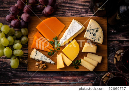 Cheese platter and red wine Cheese platter and red wine 62069737