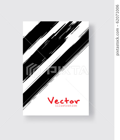 Abstract ink brush banners with grunge effect 62071006