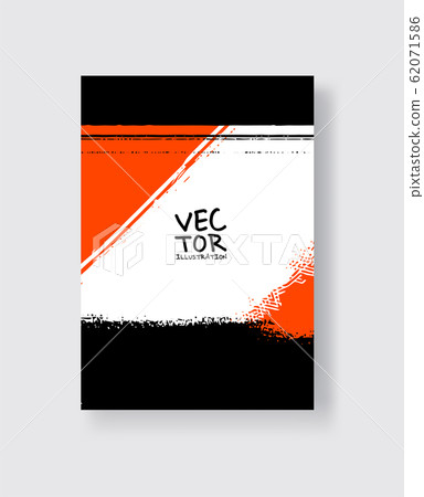 Black Lush Lava ink brush stroke on white 62071586