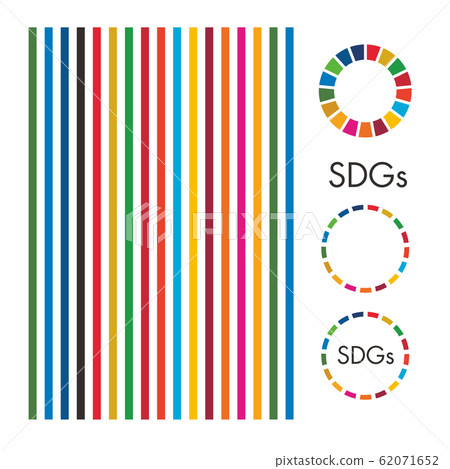 使用SDG 17個目標中每個目標的顏色的圖像圖標 使用SDG 17個目標中每個目標的顏色的圖像圖標 62071652