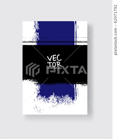 Black Phantom Blue ink brush stroke on white 62071792