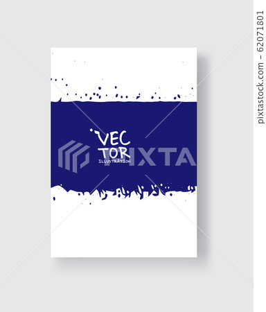 Phantom Blue ink brush stroke on white background. Phantom Blue ink brush stroke on white background. 62071801