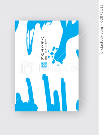 Blue ink brush stroke on white background. Blue ink brush stroke on white background. 62072115