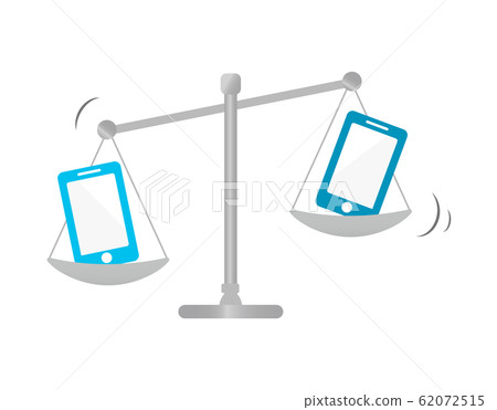 Smartphone comparison with balance - Stock Illustration [62072515] - PIXTA