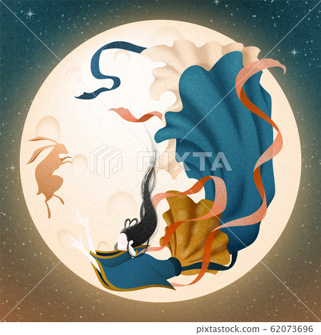 Elegant Chang'e and jade rabbit 62073696