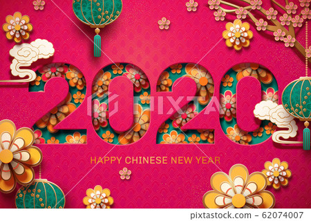 Floral new year design 62074007