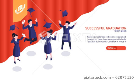Successful Graduation Horizontal Banner 62075130