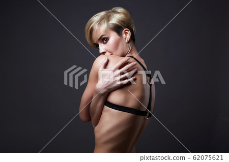 Female Back. sexual Beautiful young blond woman 62075621