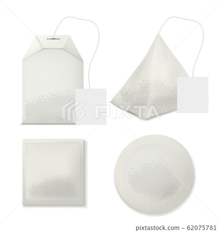 Various tea bags realistic s collection 62075781