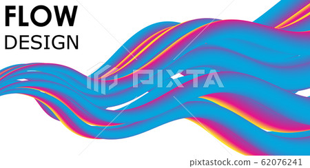 Rainbow Background. Wave Pattern. Fluid Flow. 62076241