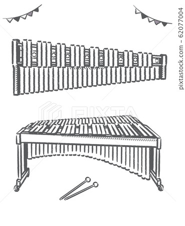 Illustration material of marimba. 62077004